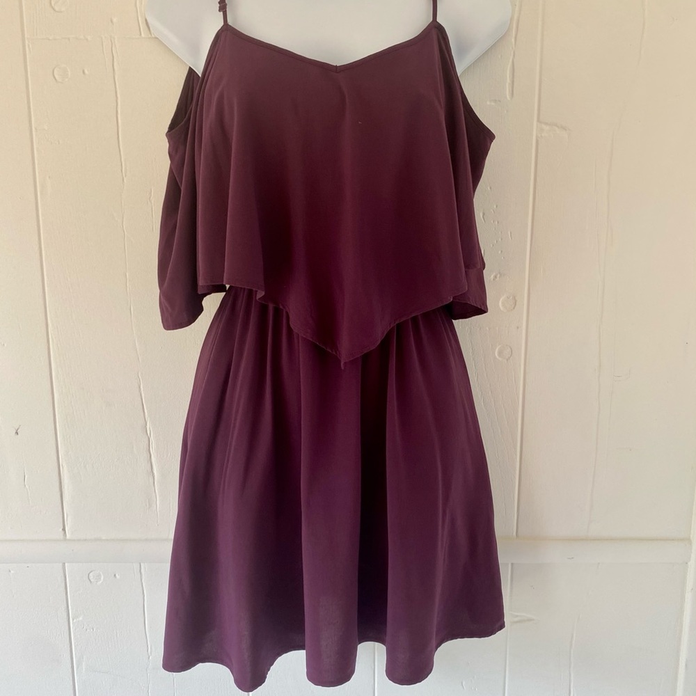 Purple Ruffle Top Tank Dress - Picture 4 of 10
